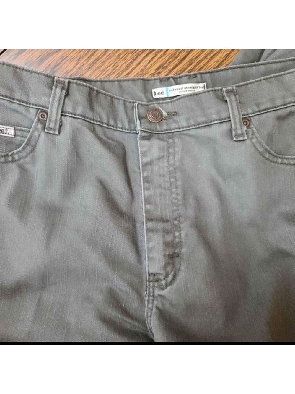 Lee Women's Relaxed Straight Leg Khaki Jeans, Size 12M - Picture 7 of 7